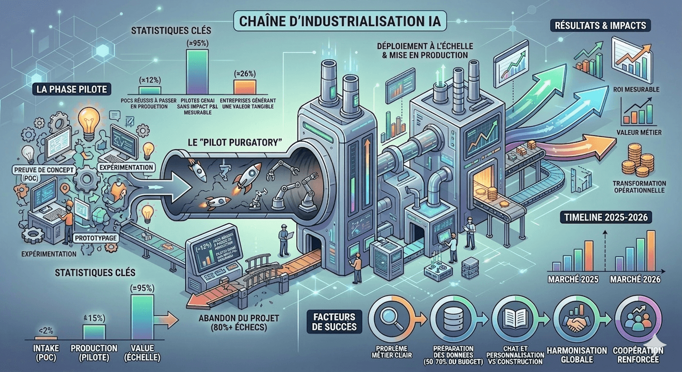 Industrialiser l'IA en entreprise : pourquoi 88 % des projets n'atteignent jamais la production